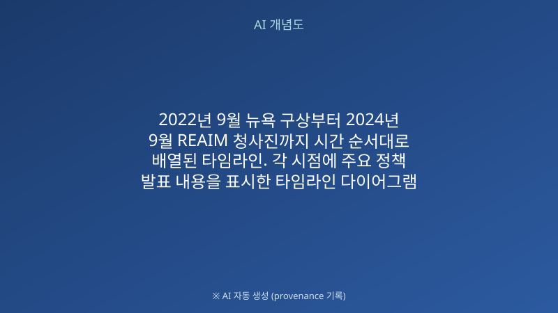 AI 정책 관련 주요 발표 타임 라인